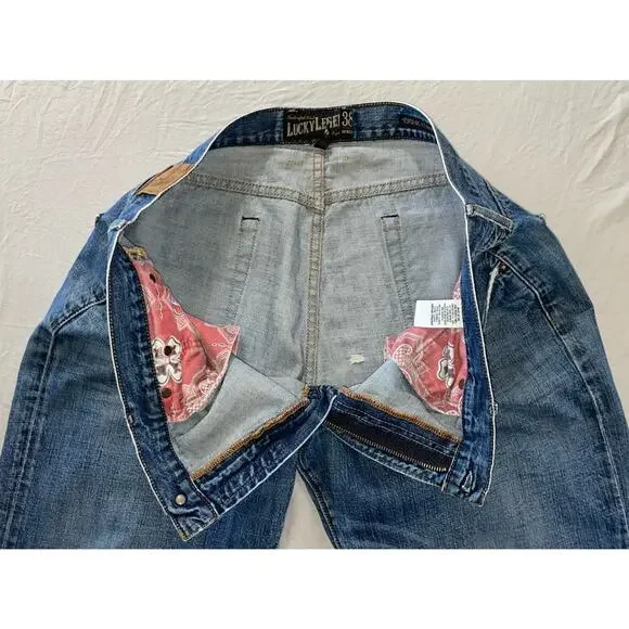 Lucky Brand Vintage Straight USA Made 100% Cotton Denim Jeans. 38X33, Runs Big. - Picture 7 of 9